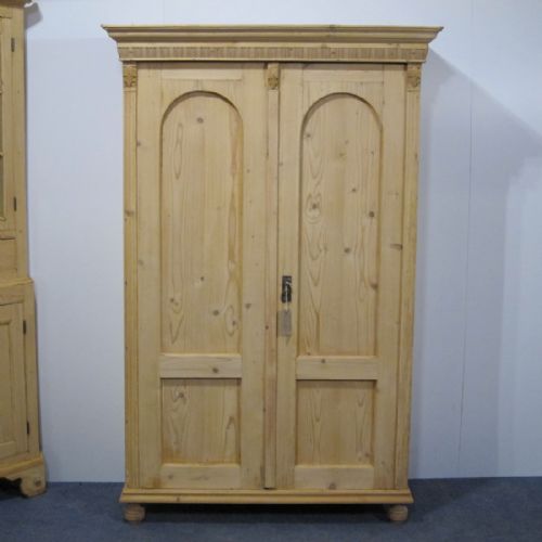 Small Antique Child's Wardrobe / Large Shelved Cupboard C.1900
