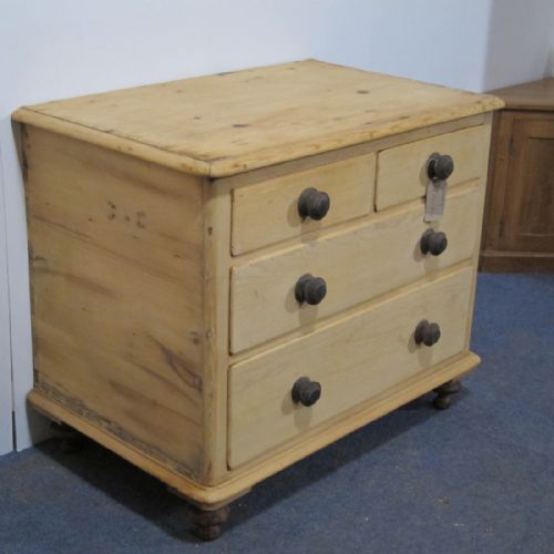 fig 1. Natural, Rustic Victorian Chest of Drawers