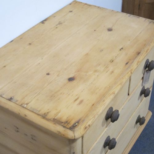 fig 2. Natural, Rustic Victorian Chest of Drawers