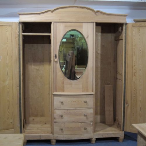 fig 1. Elegant Antique Triple Wardrobe c.1920