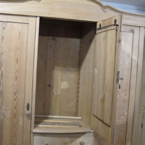 fig 2. Elegant Antique Triple Wardrobe c.1920
