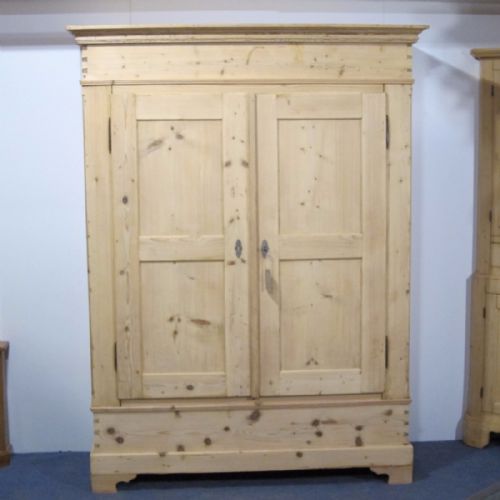Antique Pine Alsace Double Wardrobe C.1900