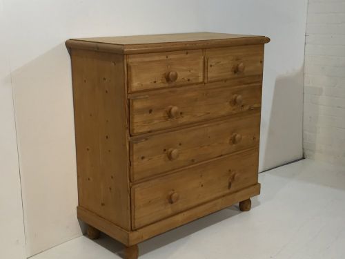 Tall Edwardian Pine Chest of Drawers
