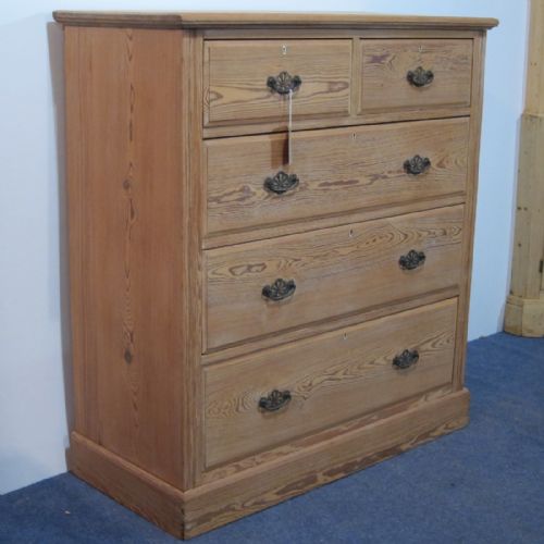 fig 1. Large Art Nouveau Pine Chest of Drawers c.1910