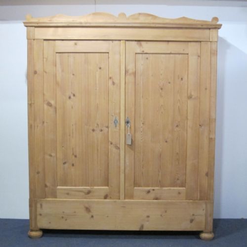 Large 19th Century Antique Double Pine Wardrobe