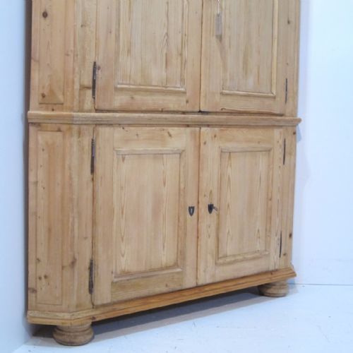 fig 2. Very Large (1 Piece) Old Pine Corner Cupboard