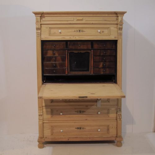 Large Antique Pine Secretaire