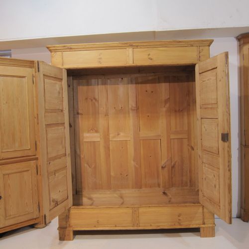 fig 1. Very Old Large Attractive Antique Pine Wardrobe