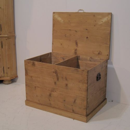 A Large Old English Pine Grain Bin (Storage Chest)