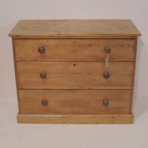 Three Drawer Old English Pine Chest of Drawers