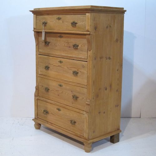 fig 1. Antique Pine Danish Tallboy