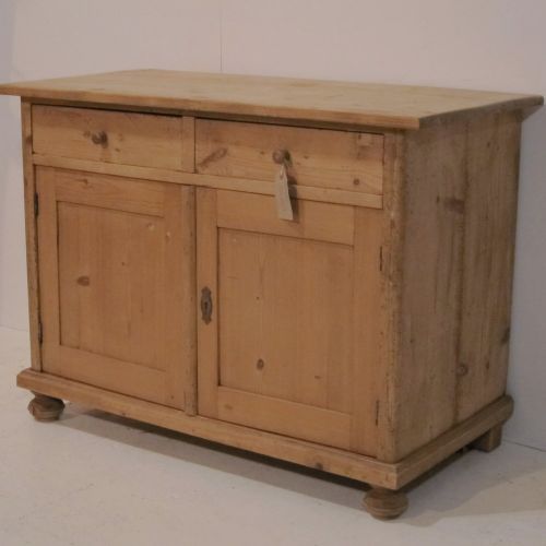 fig 2. Small Antique Pine Dresser Base Cupboard