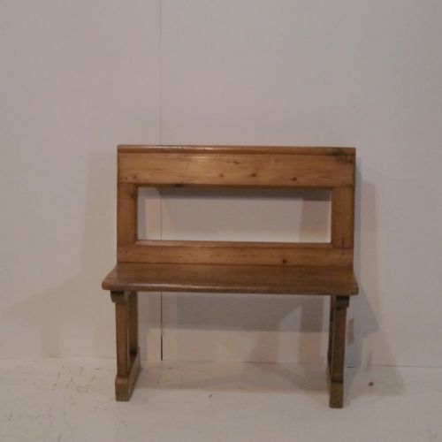 Small Restored Old English Pine Church Bench