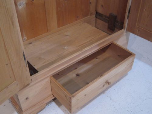 fig 2. Small Antique Pine Double Wardrobe