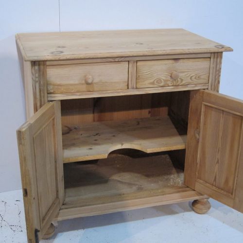 fig 1. Antique Pine Bedside Cupboard