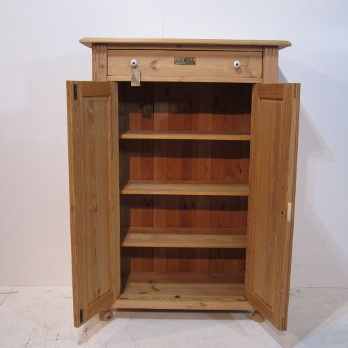 fig 1. Antique Pine Linen Storage Cupboard -