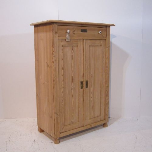 fig 2. Antique Pine Linen Storage Cupboard -