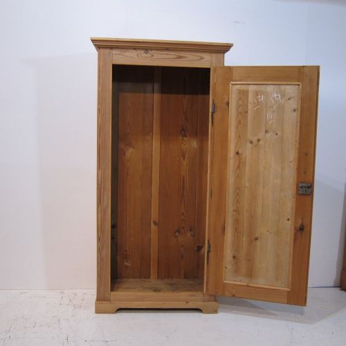A Slender Antique Pine Storage Cupboard