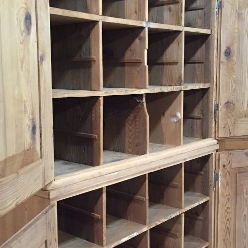 fig 2. Large Antique Pine Post Office Cupboard (ideal clothes organiser)
