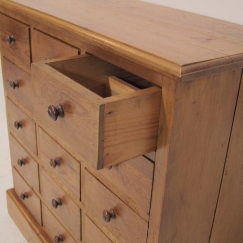 fig 1. Delightful Little Bank of Old English Pine Drawers