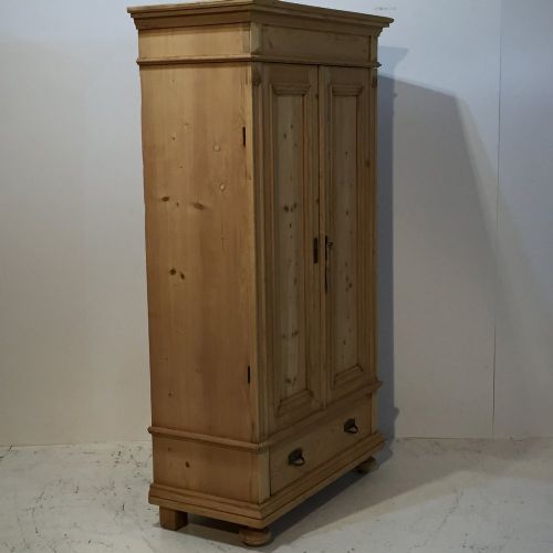 fig 1. Attractive Antique Pine Linen Storage Cupboard