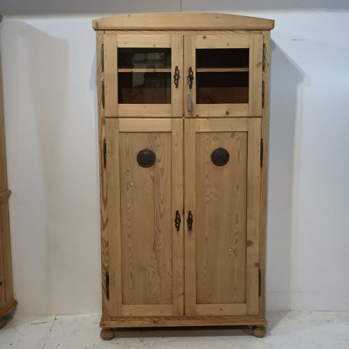 Large Antique Pine Larder Cupboard