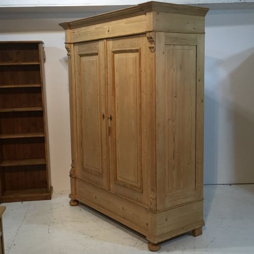 fig 1. Large Antique Pine Wardrobe that Dismantles