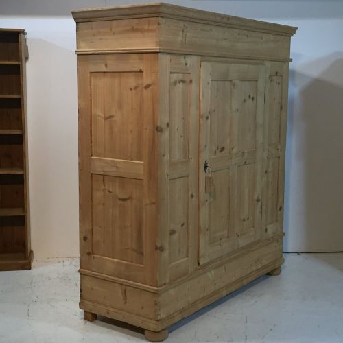 fig 1. Very Large 19th Century Pine Cottage Wardrobe