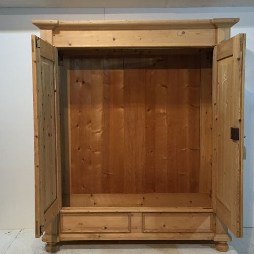fig 1. Antique Pine 2 Door Wardrobe c.1880