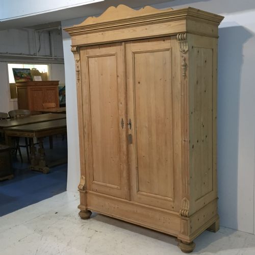 fig 1. Antique Pine Double Wardrobe