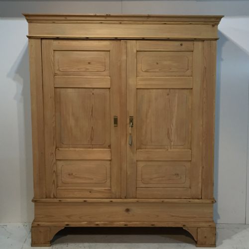 19th Century Old Pine Double Wardrobe