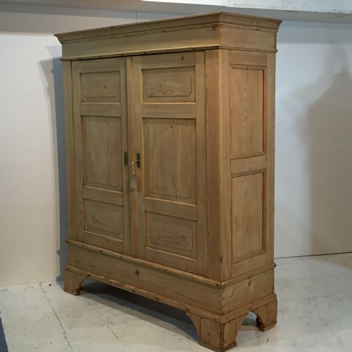 fig 1. 19th Century Old Pine Double Wardrobe