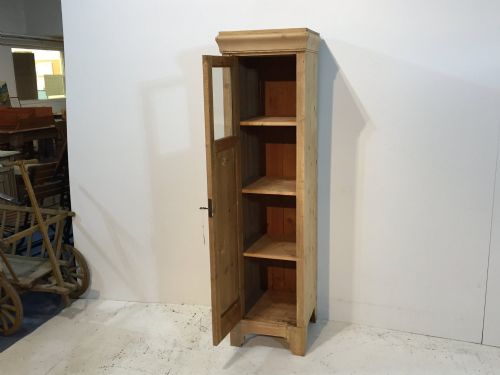 fig 1. Left Hand Opening, Partly Glazed Antique Pine Tallboy