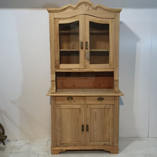 Tall, Elegant Antique Pine Farmhouse Dresser
