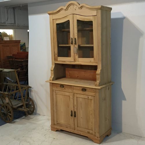 fig 1. Tall, Elegant Antique Pine Farmhouse Dresser