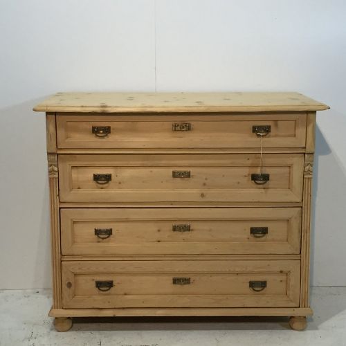 Large Antique Pine Chest of Drawers