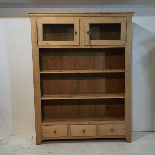 Very Large Old Pine Bookcase