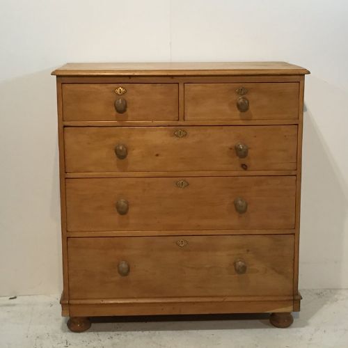 Tall Victorian Pine Chest of Drawers
