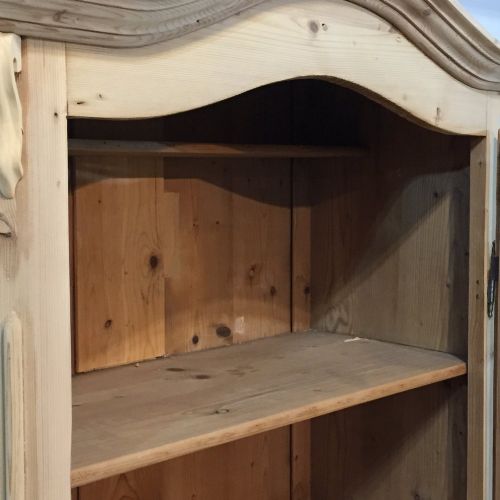 fig 1. Slim Antique Pine, Arched Top, Linen Cupboard