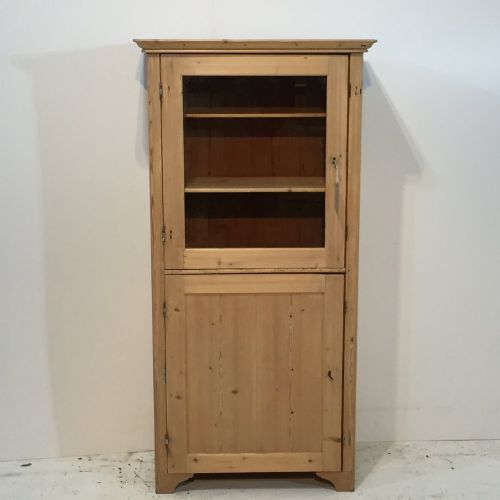 Glazed Old Pine Cabinet C.1910