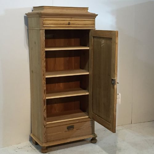 Antique Pine Danish Kitchen Cupboard C.1910