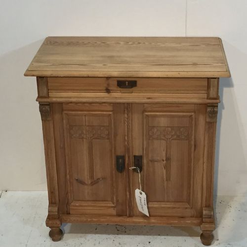 fig 1. Charming Old Pine Bedside Cupboard c.1915