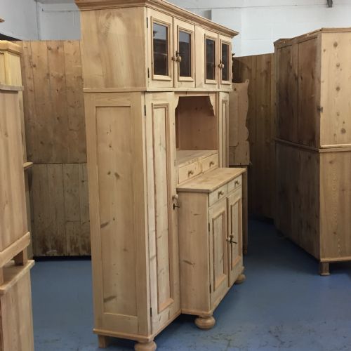 fig 1. Large Antique Pine Boot Room Storage Unit 