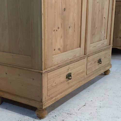 fig 1. Lovely Antique Pine Double Wardrobe