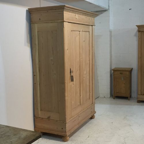 fig 1. Large, Deep, Single Antique Pine Wardrobe