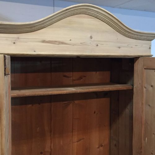 fig 2. Beautiful Arch Top Antique Pine Double Wardrobe