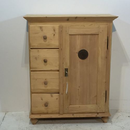 19th Century Old Pine Kitchen Larder Cupboard
