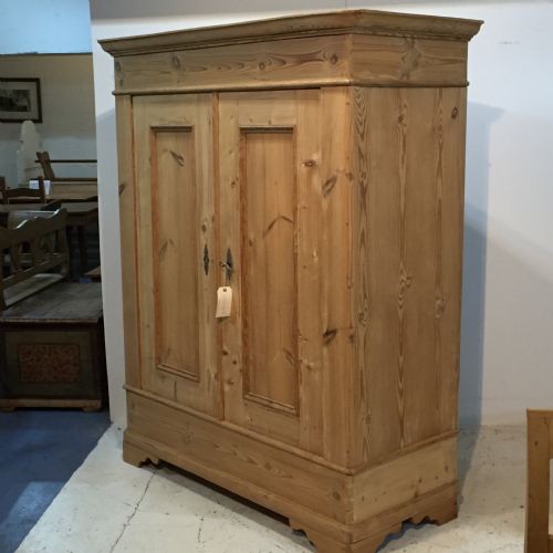 fig 1. Mid 1800's Old Pine French Wardrobe