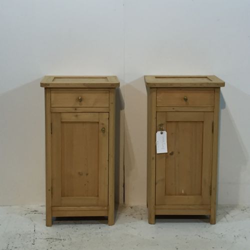 Old Pine Bedside Cupboard C.1920