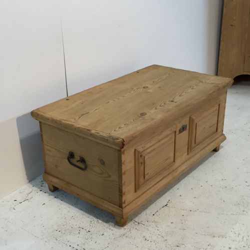 fig 1. Mid 1800's Old Pine Blanket Chest